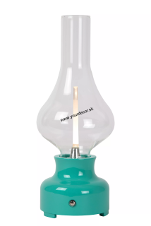 Stolná lampa JASON tyrkys LED2W, 3000K, StepDim, AKKU